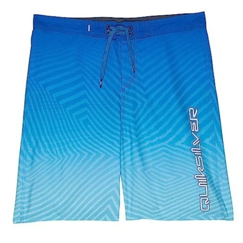 Quiksilver Boys Youth 17 inch Board Shorts Pocket Blue New Size 29 /Large 12-14